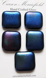 Royal Blue With Hints of Purple and Green -  Dichroic Glass Knobs - 303
